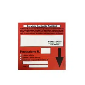 Etichetta adesiva di postazione