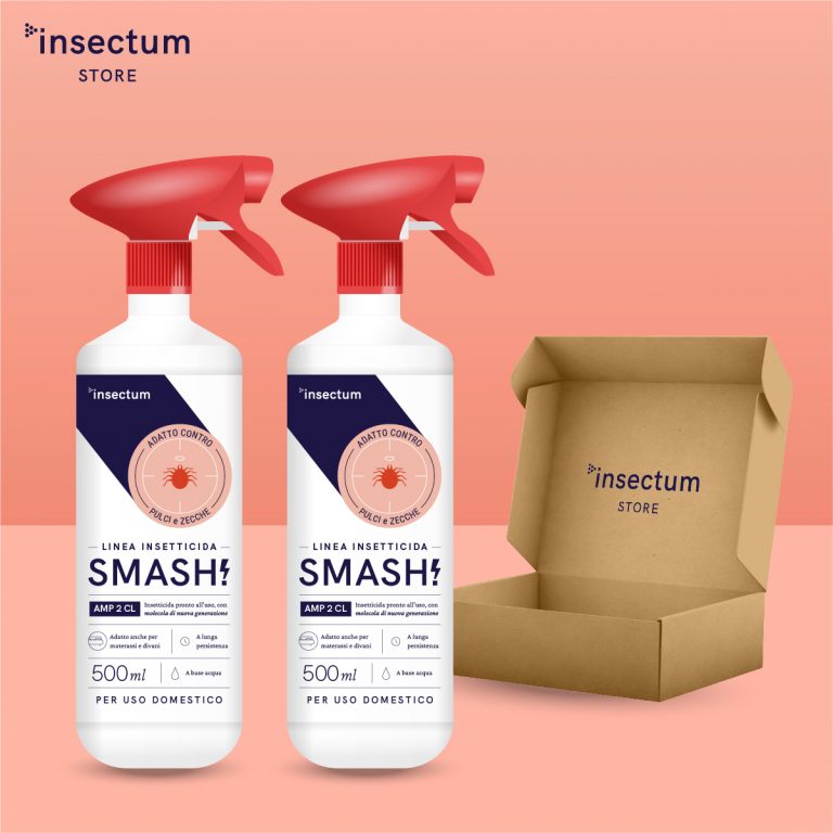 Spray insetticida per tessuti e superfici contro pulci e zecche