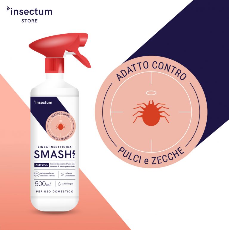 Spray insetticida per tessuti e superfici contro pulci e zecche