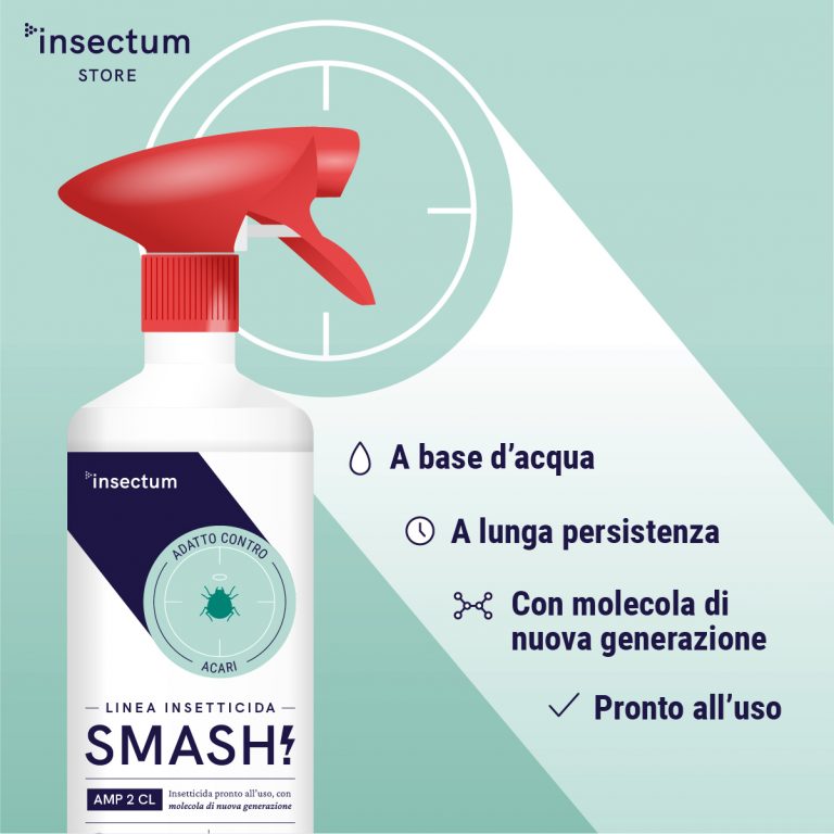 Spray insetticida per tessuti e superfici contro gli acari