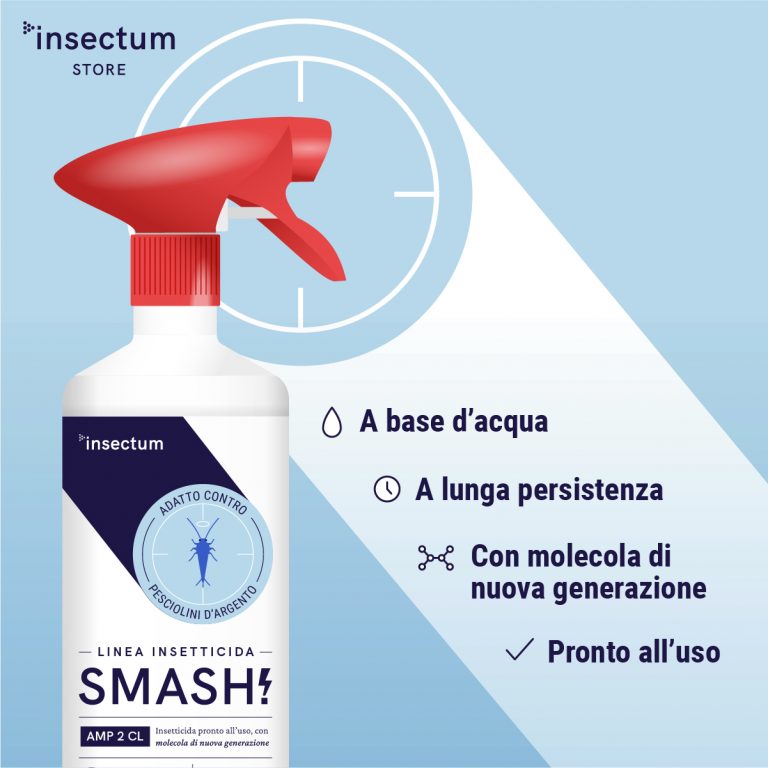 Spray insetticida per tessuti e superfici contro i pesciolini d'argento