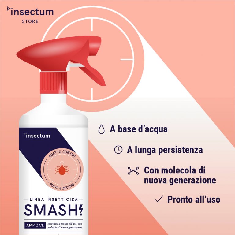 Spray insetticida per tessuti e superfici contro pulci e zecche