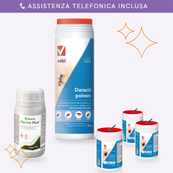 Kit pozzetti fognari: Perme Plus, Duracid polvere e 3 Duracid fumogeno 11 g
